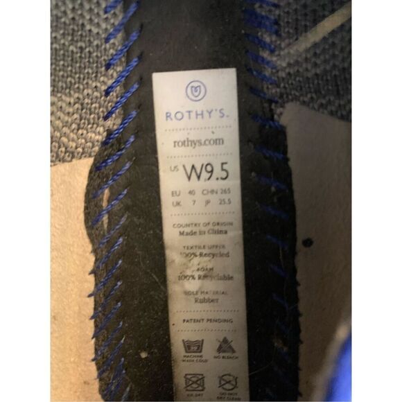 Rothy's The Point flats gray Zebra women's size 9.5 - Picture 4 of 4